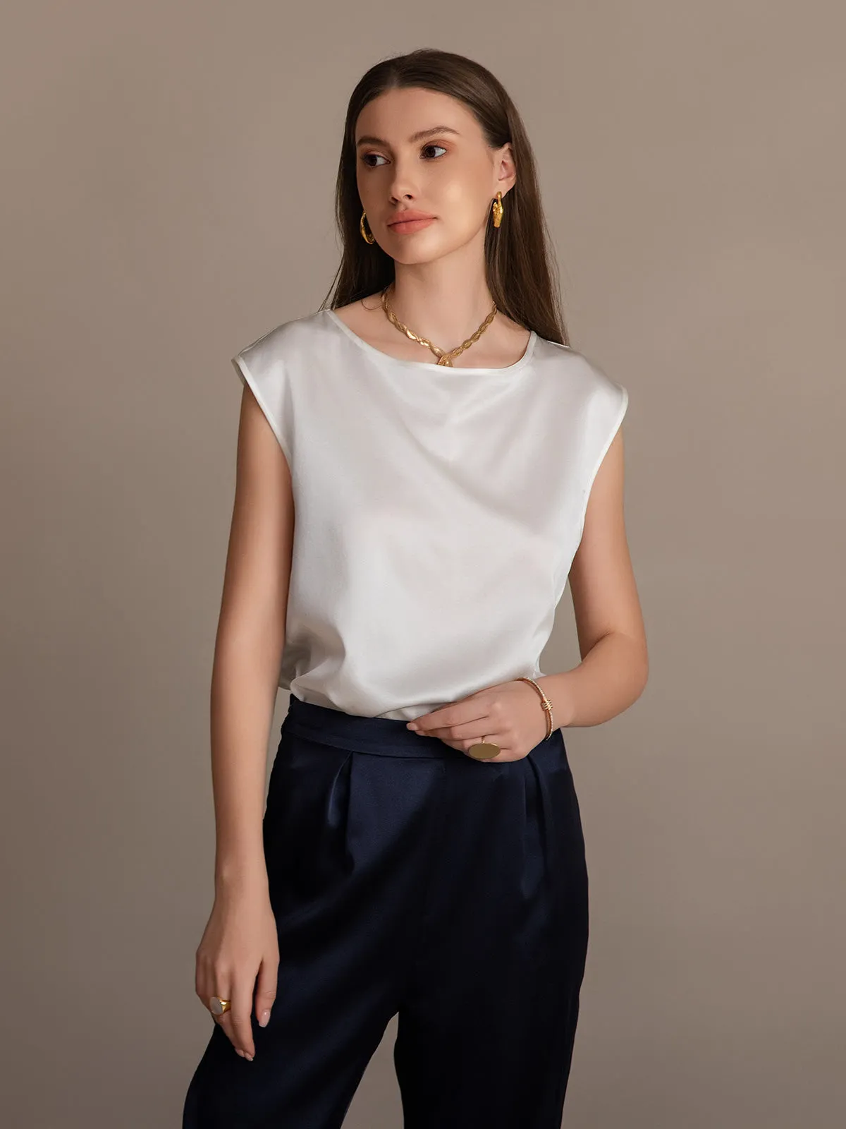 19Momme Silk Relaxed Wide Leg Pants