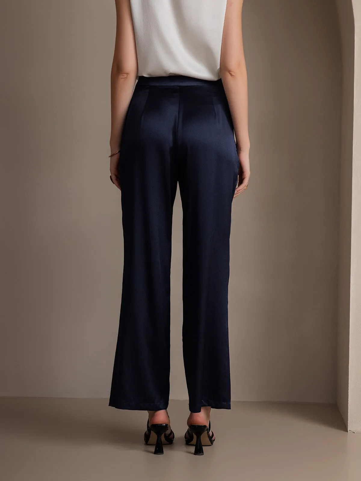 19Momme Silk Relaxed Wide Leg Pants