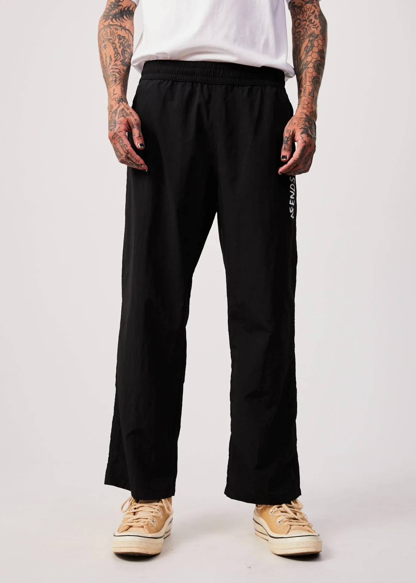 AFENDS Mens Warped - Spray Pants - Black
