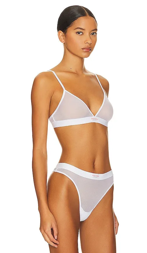Alexander Wang Triangle Bra With Bodywear Label in White