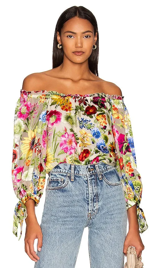 Alice   Olivia Alta Top in Ivory