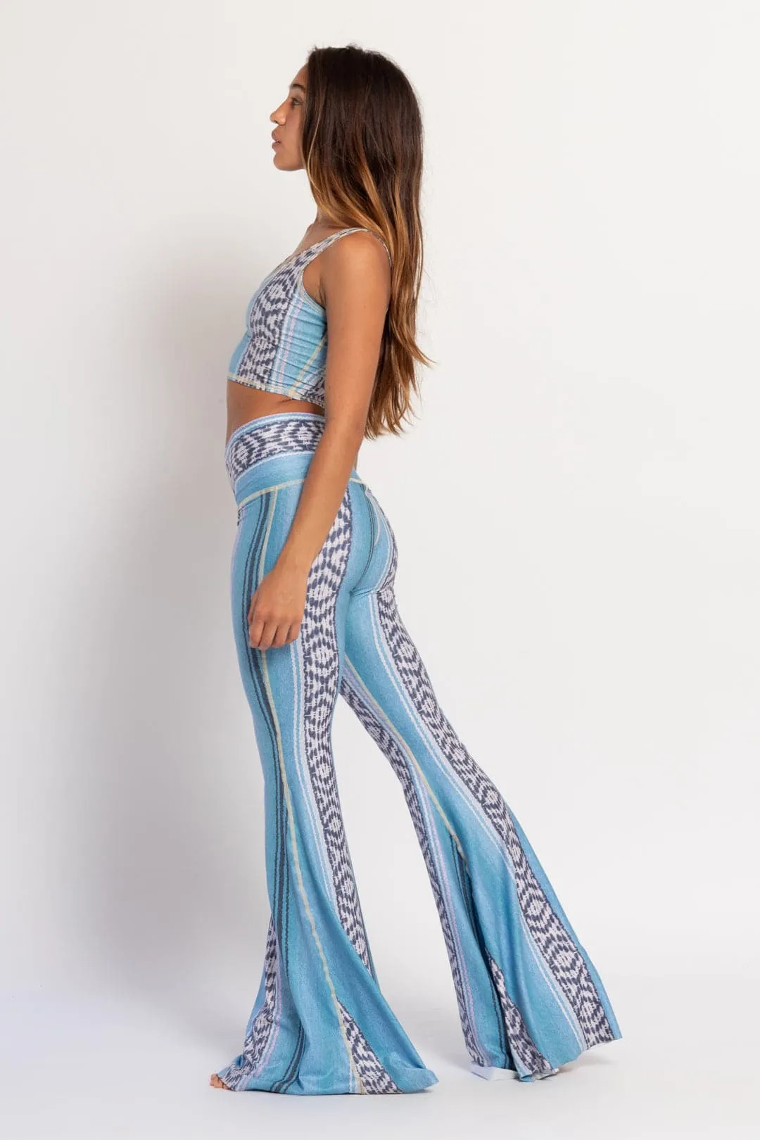 Border Towns Blue Long Bell Bottom *Waitlist