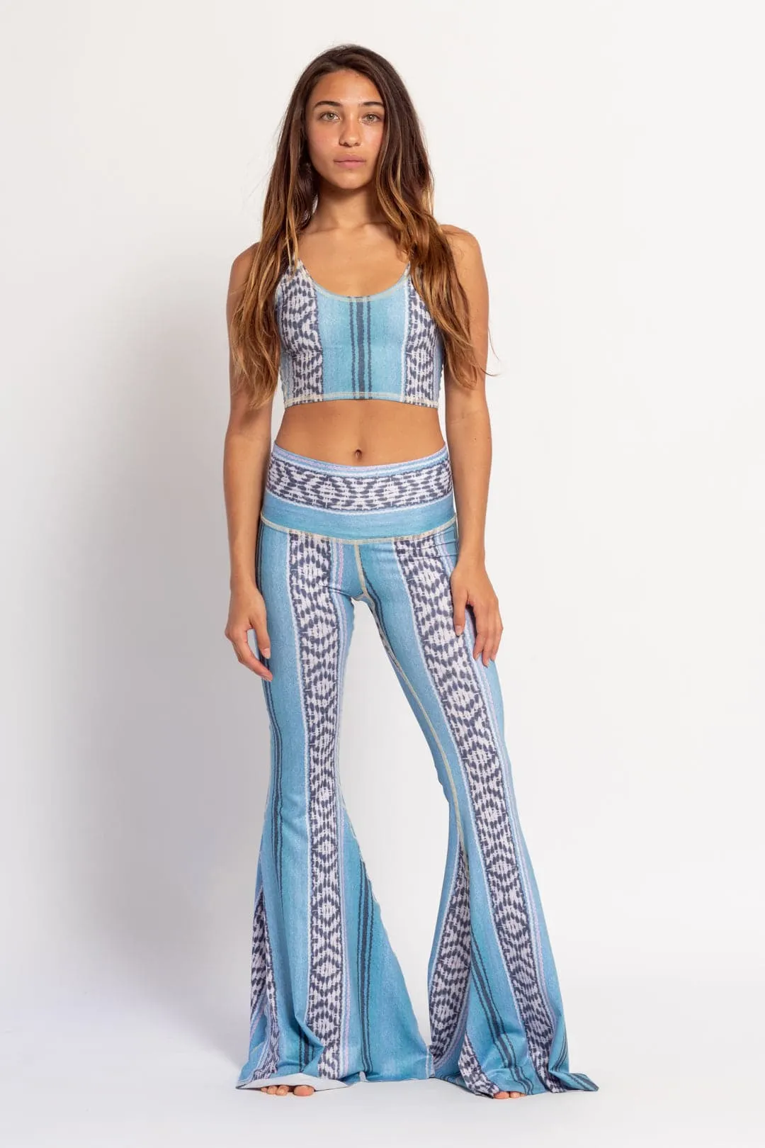 Border Towns Blue Long Bell Bottom *Waitlist