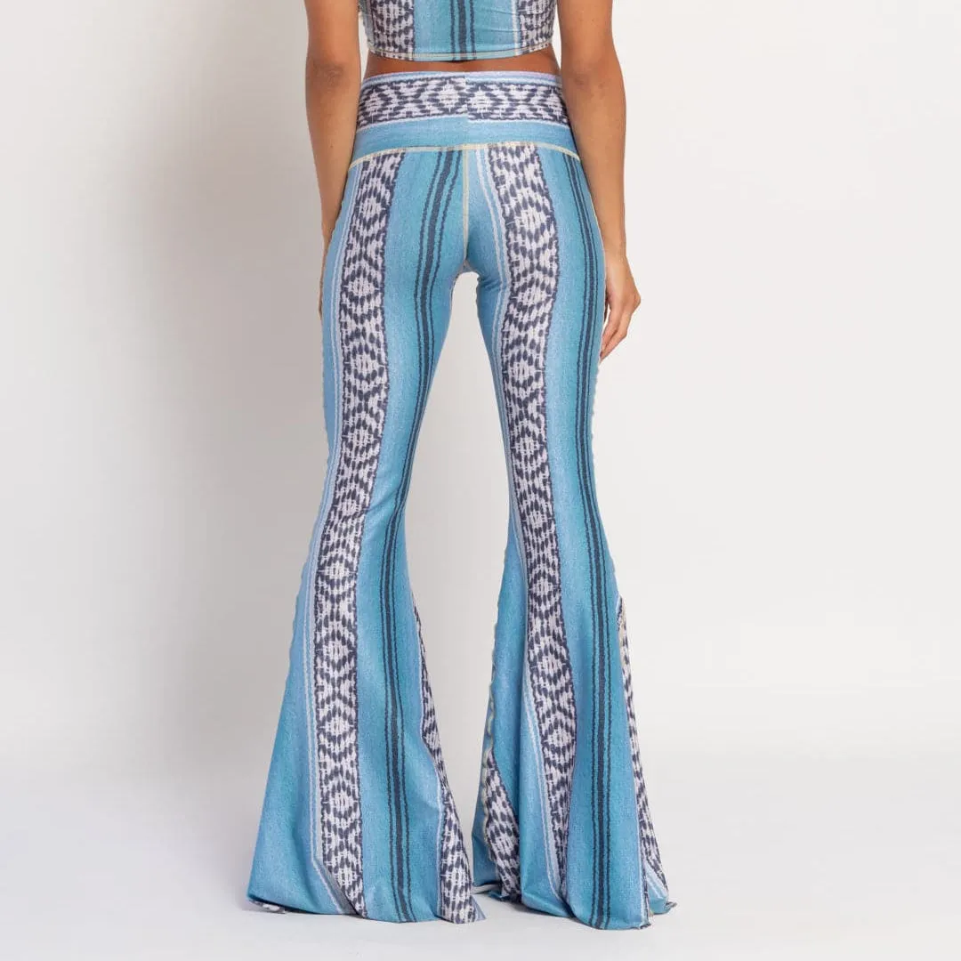 Border Towns Blue Long Bell Bottom *Waitlist