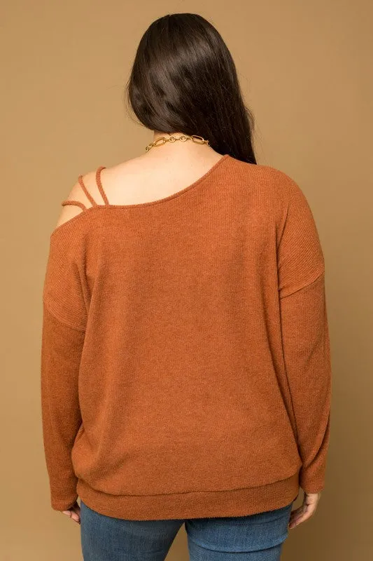 Curvy Strappy Shoulder Top