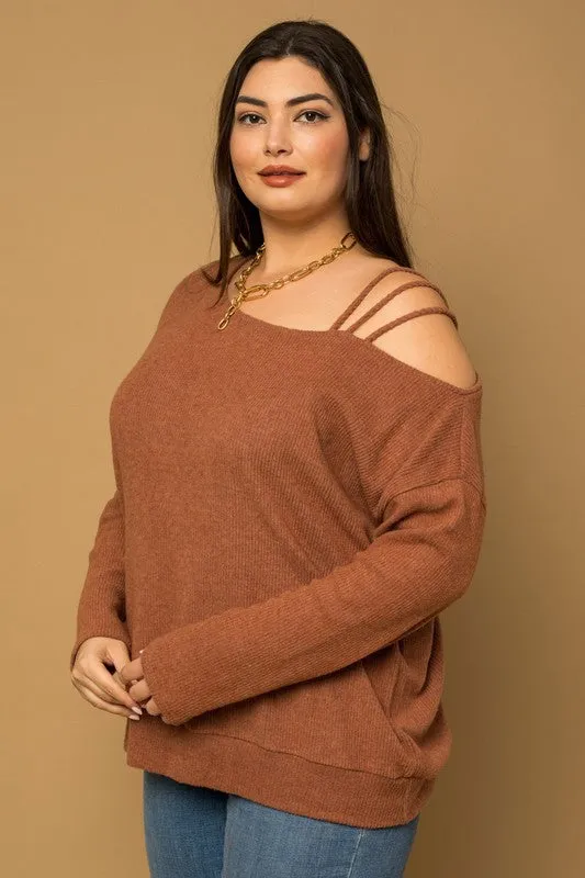 Curvy Strappy Shoulder Top