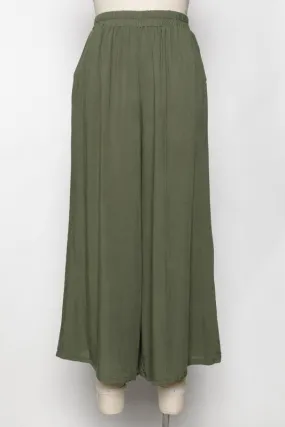 Dancing Tides Wide Leg Semi Crop Pant (Assorted Colors)