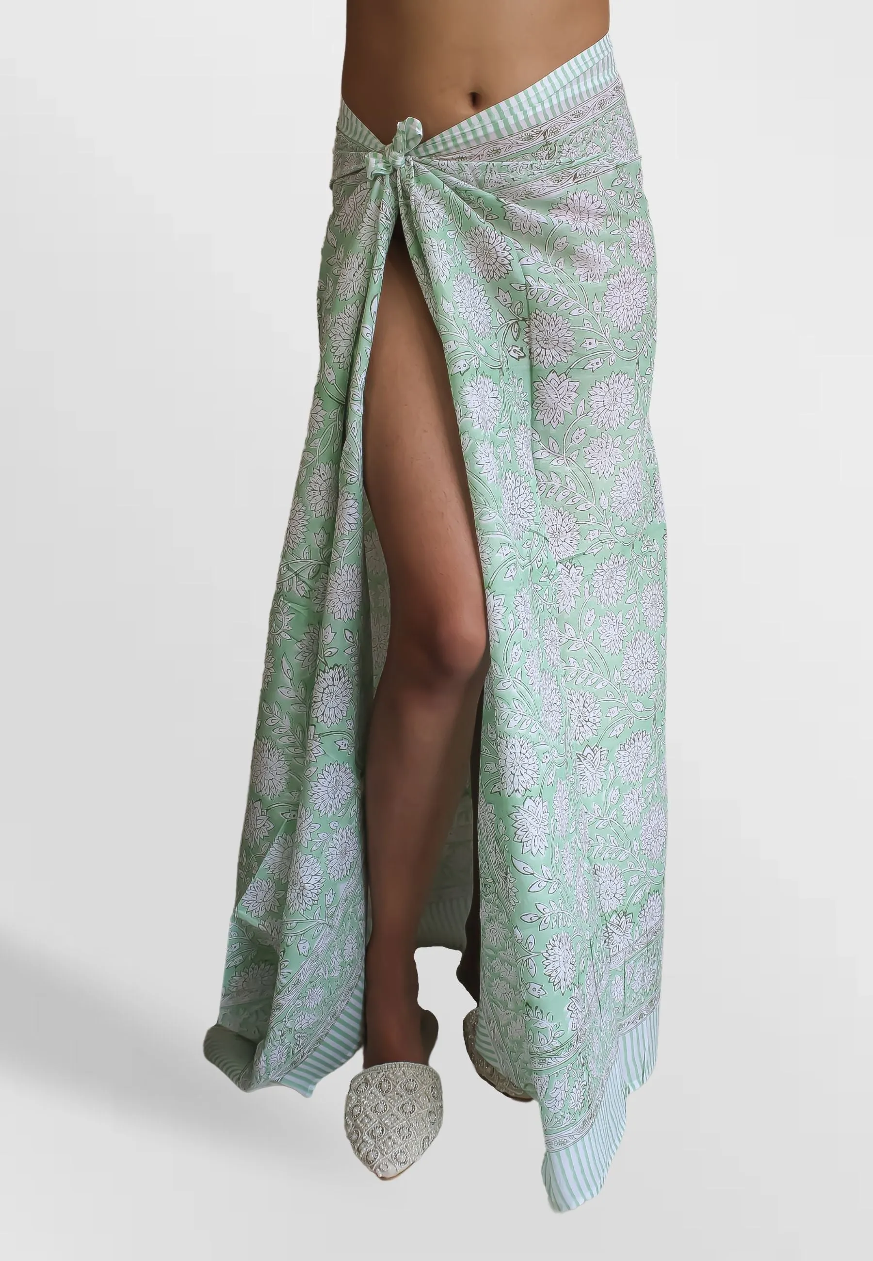 Green Sunflower Beach Wrap