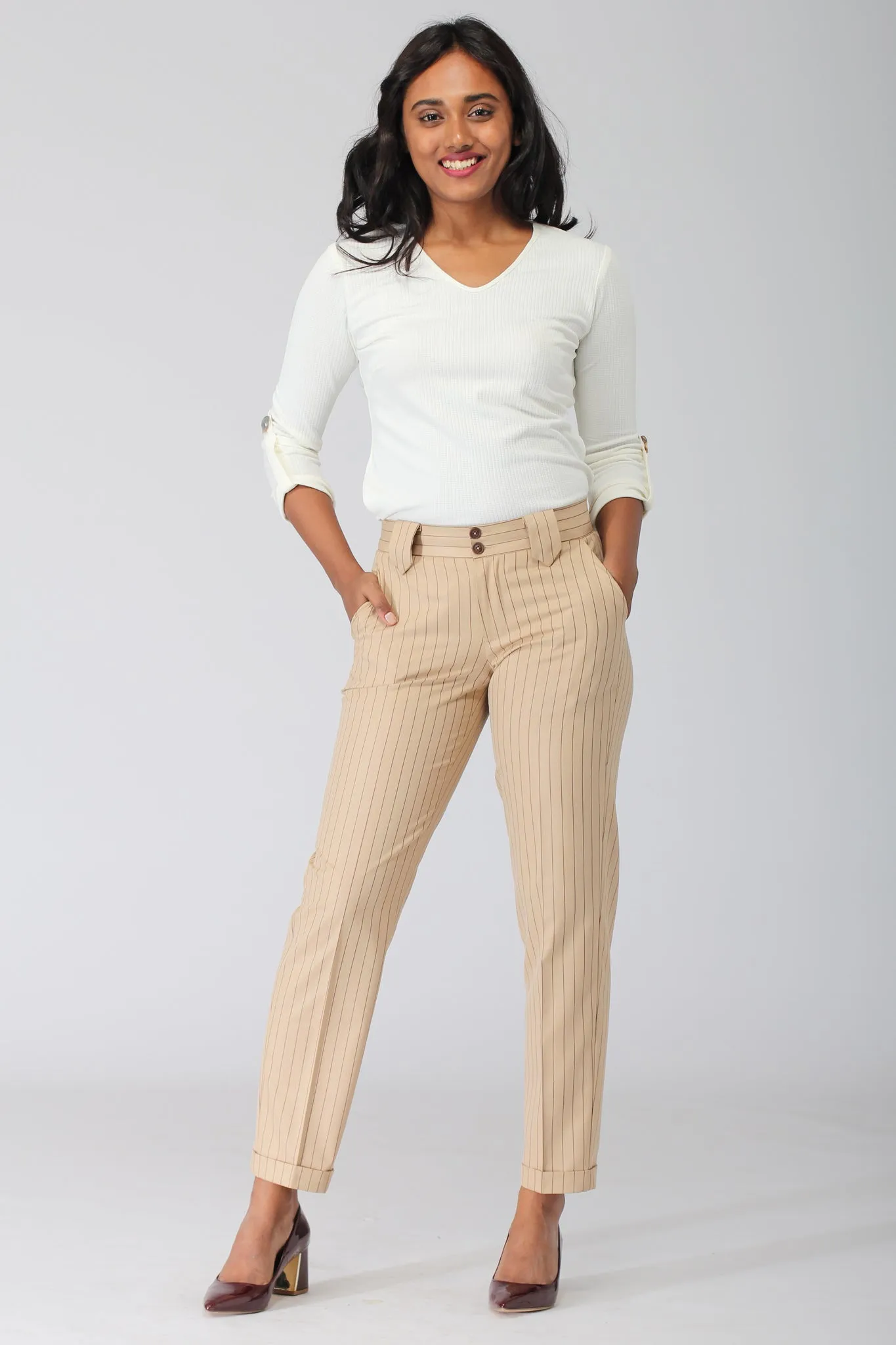 Hudson Pinstripe Pants