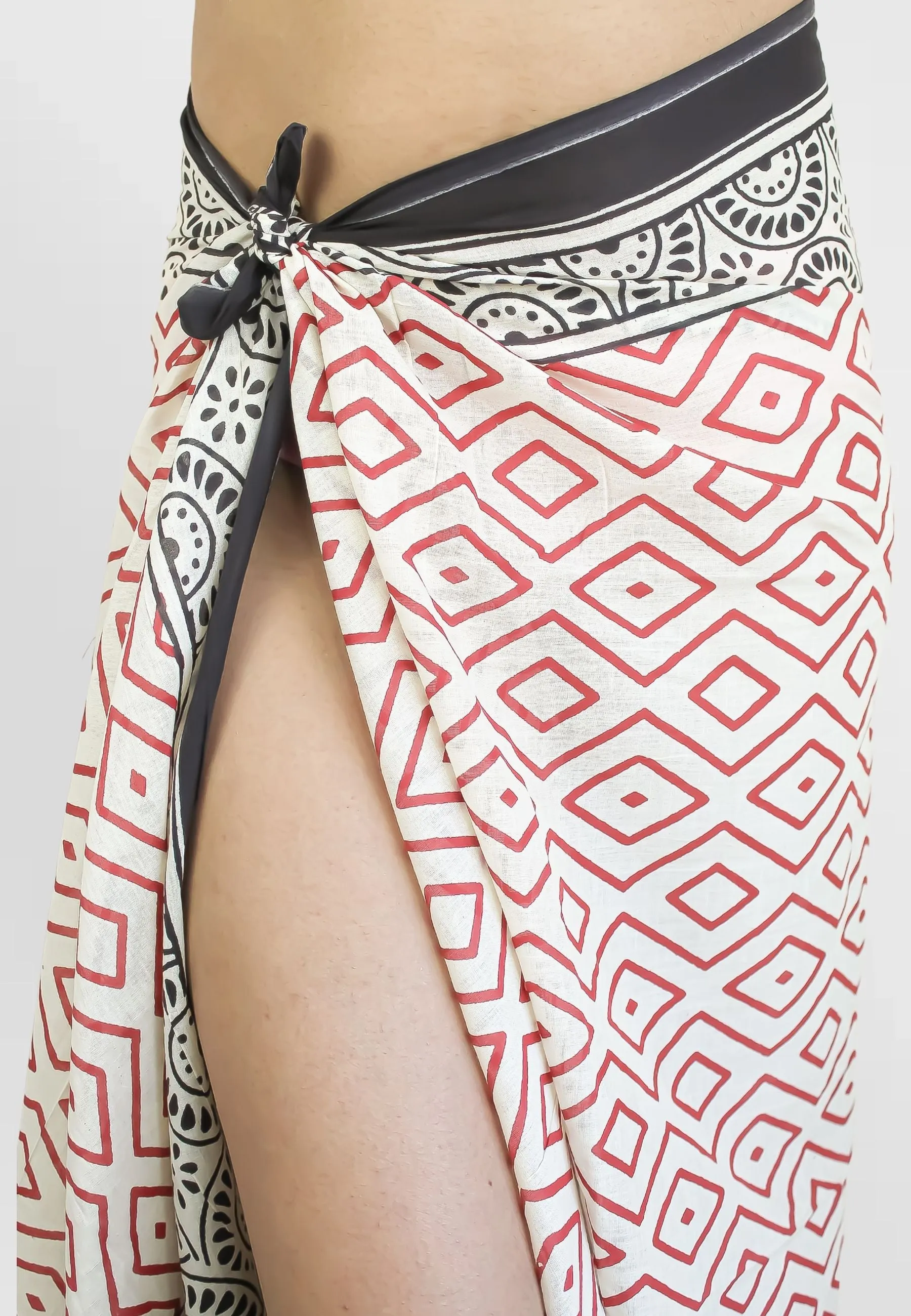 Ikat Red Beach Wrap