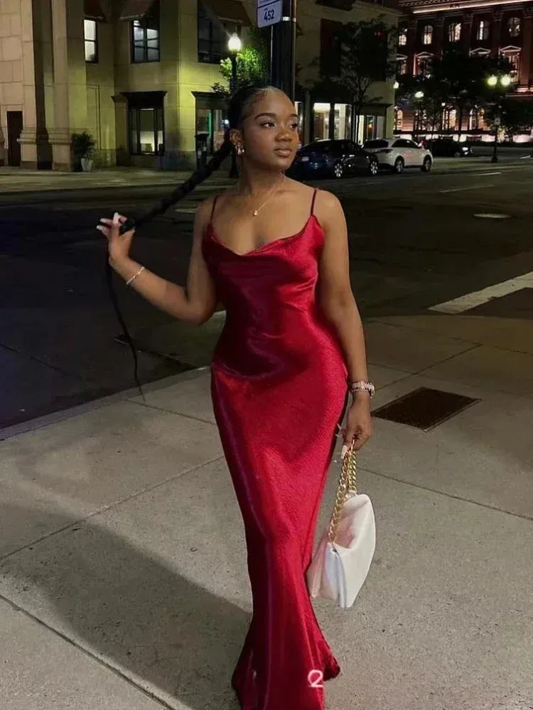 Nova Satin Maxi Dress