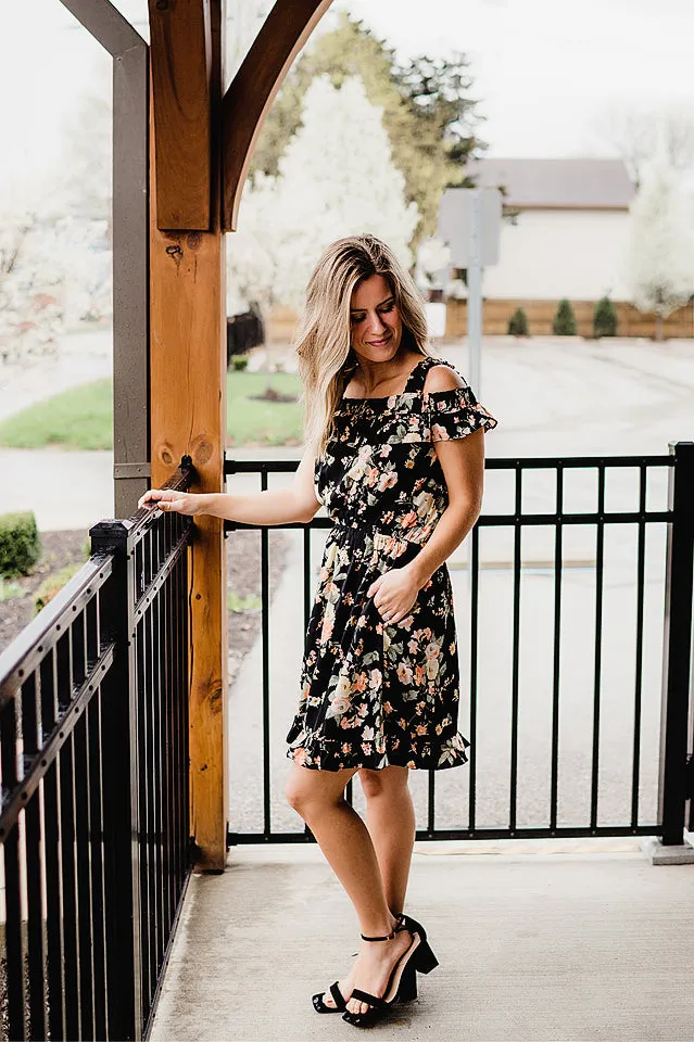 Off Shoulder Floral Dress