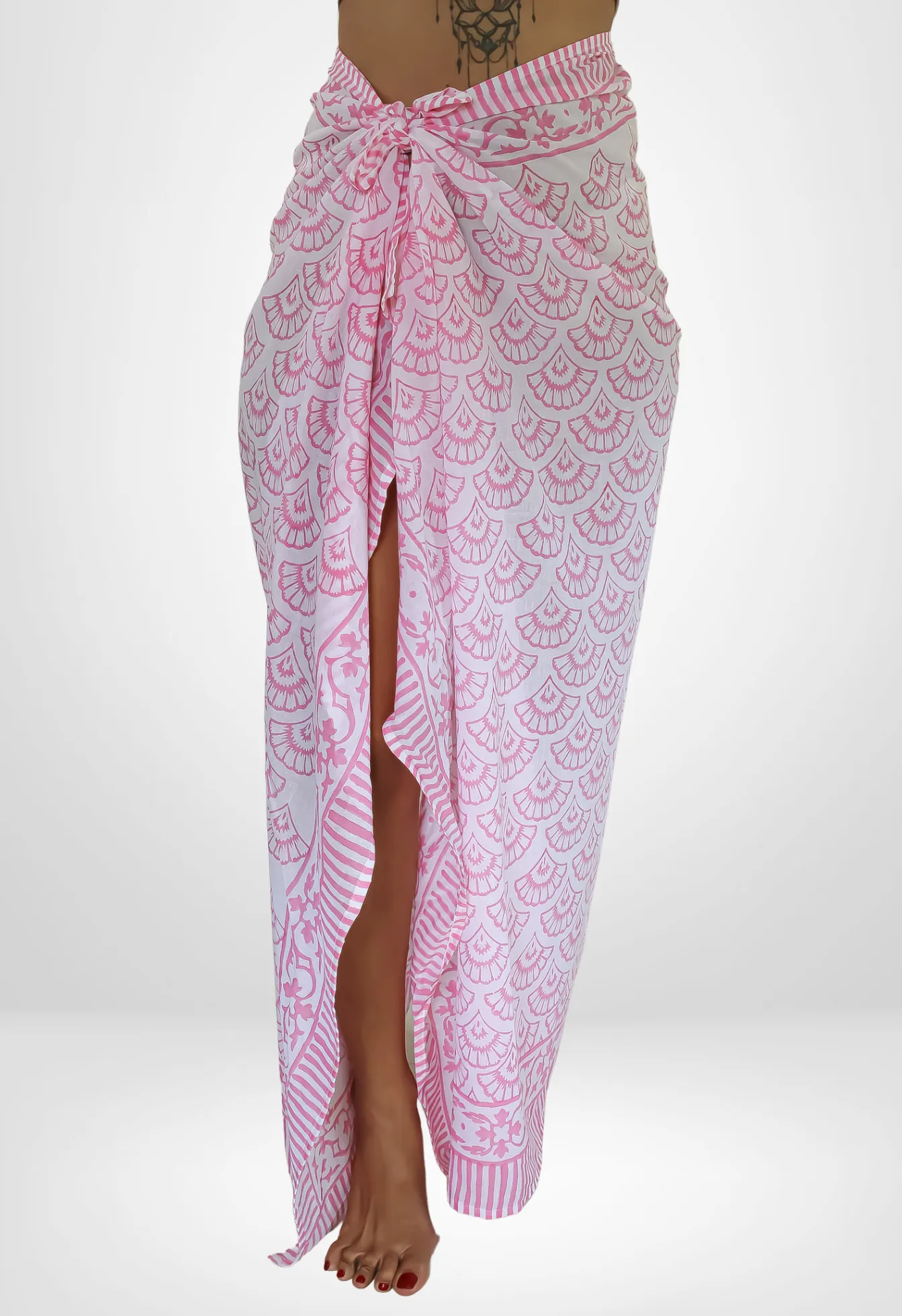 Pink Mykonos Beach Wrap