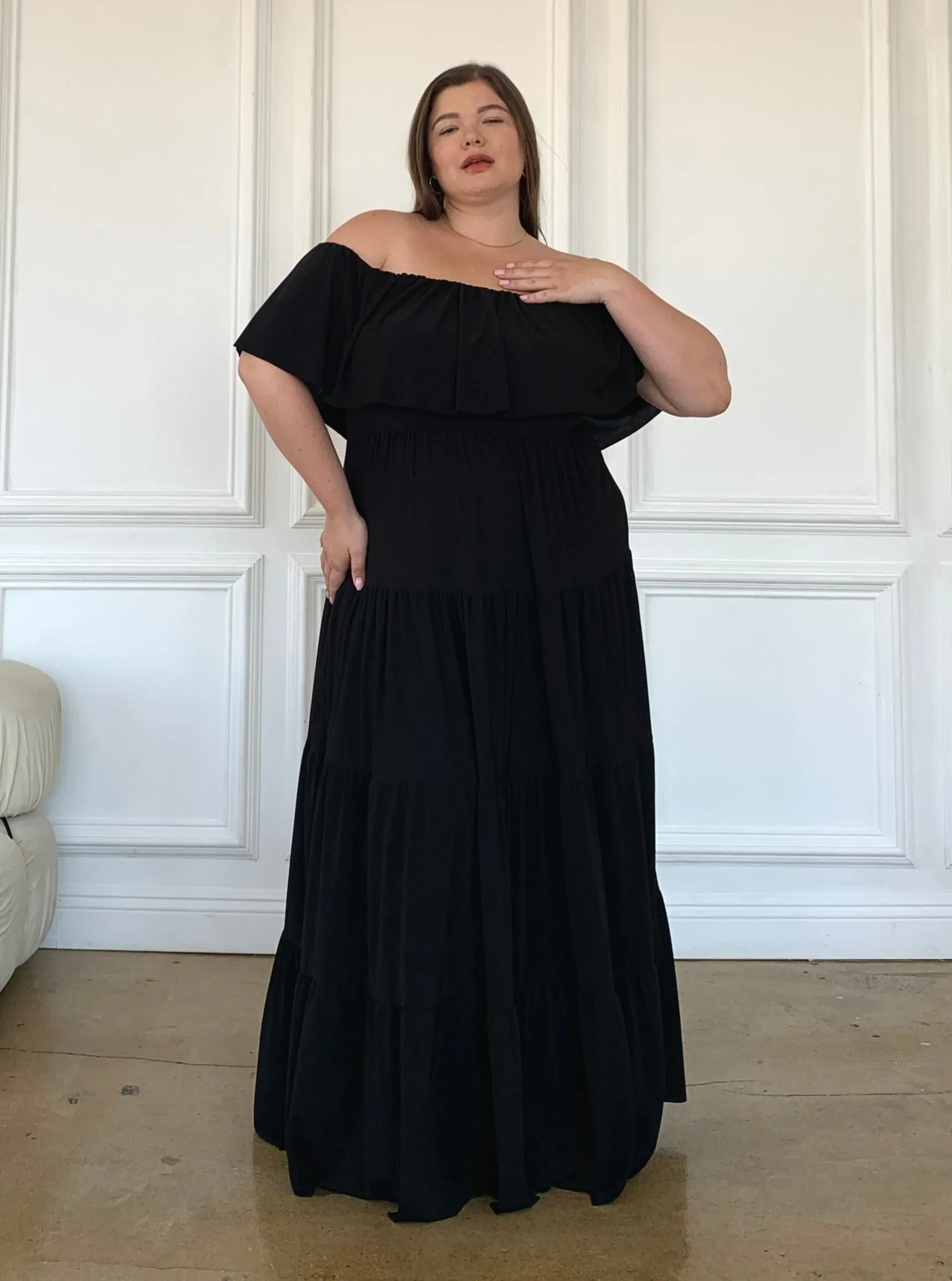 Plus Size Tiered Maxi Dress