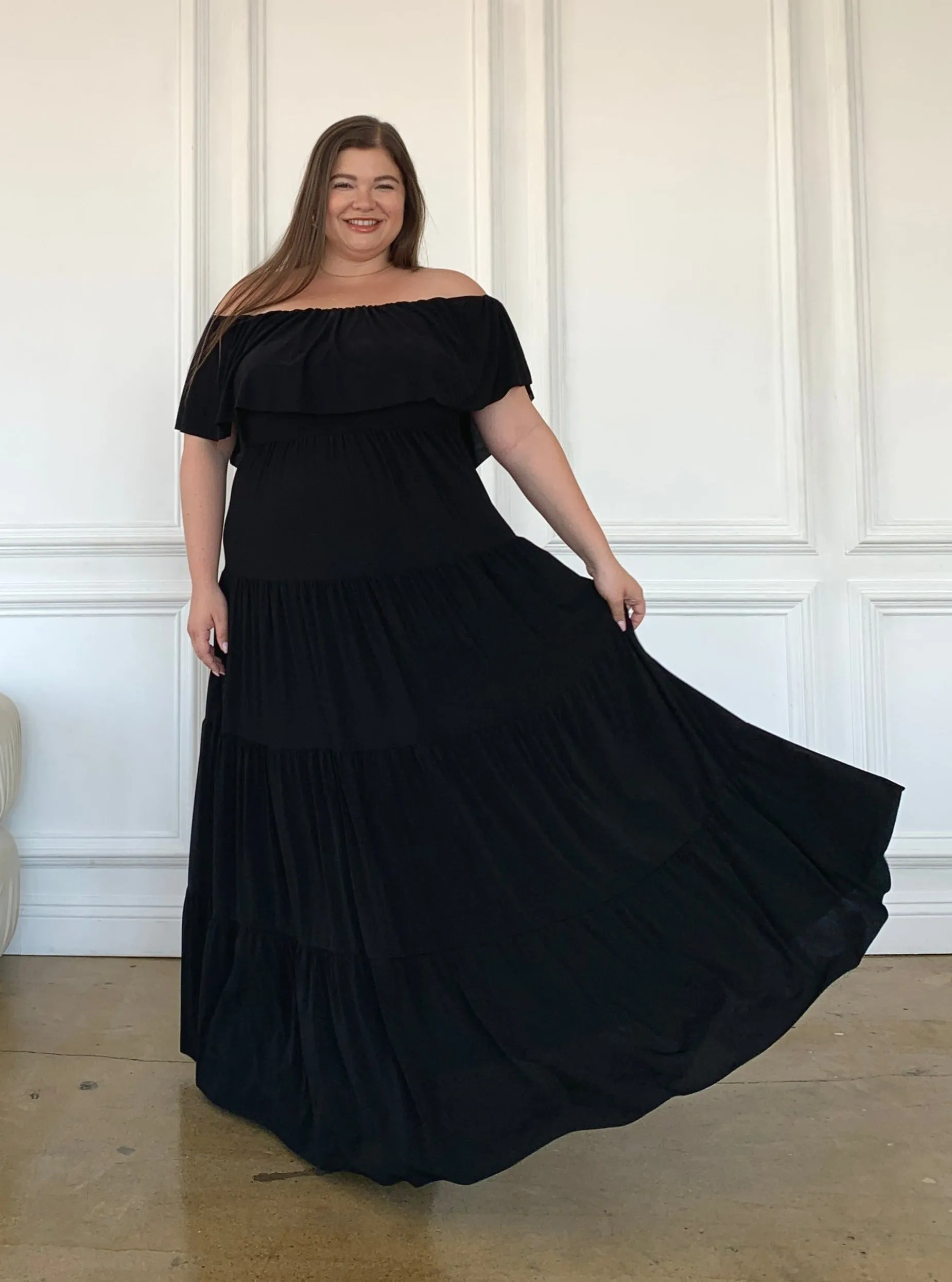 Plus Size Tiered Maxi Dress