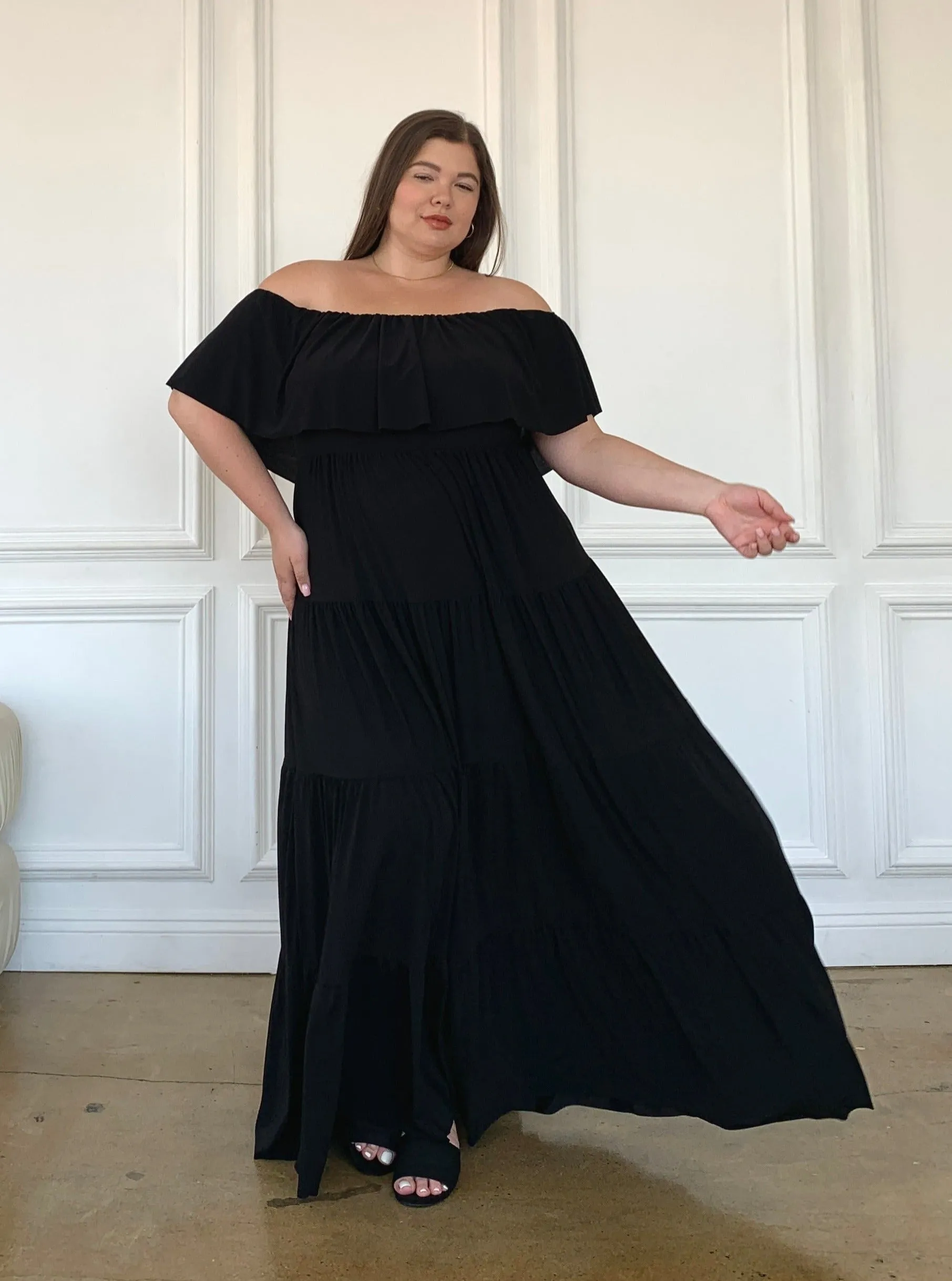 Plus Size Tiered Maxi Dress