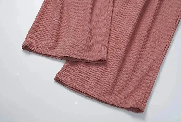 Relaxed Fit Pleated Drawstring Pants
