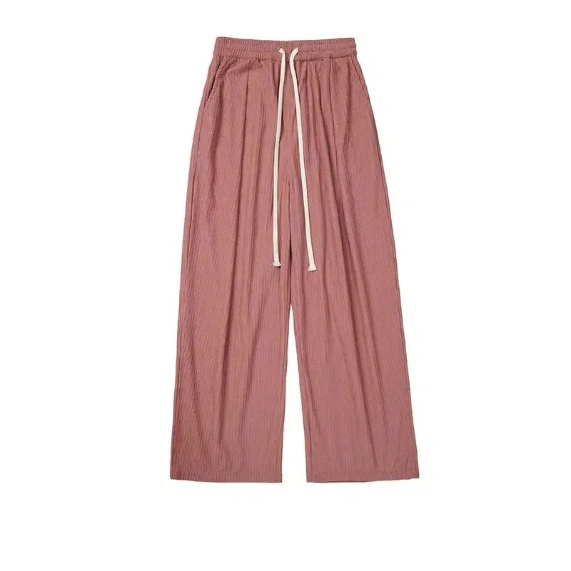 Relaxed Fit Pleated Drawstring Pants