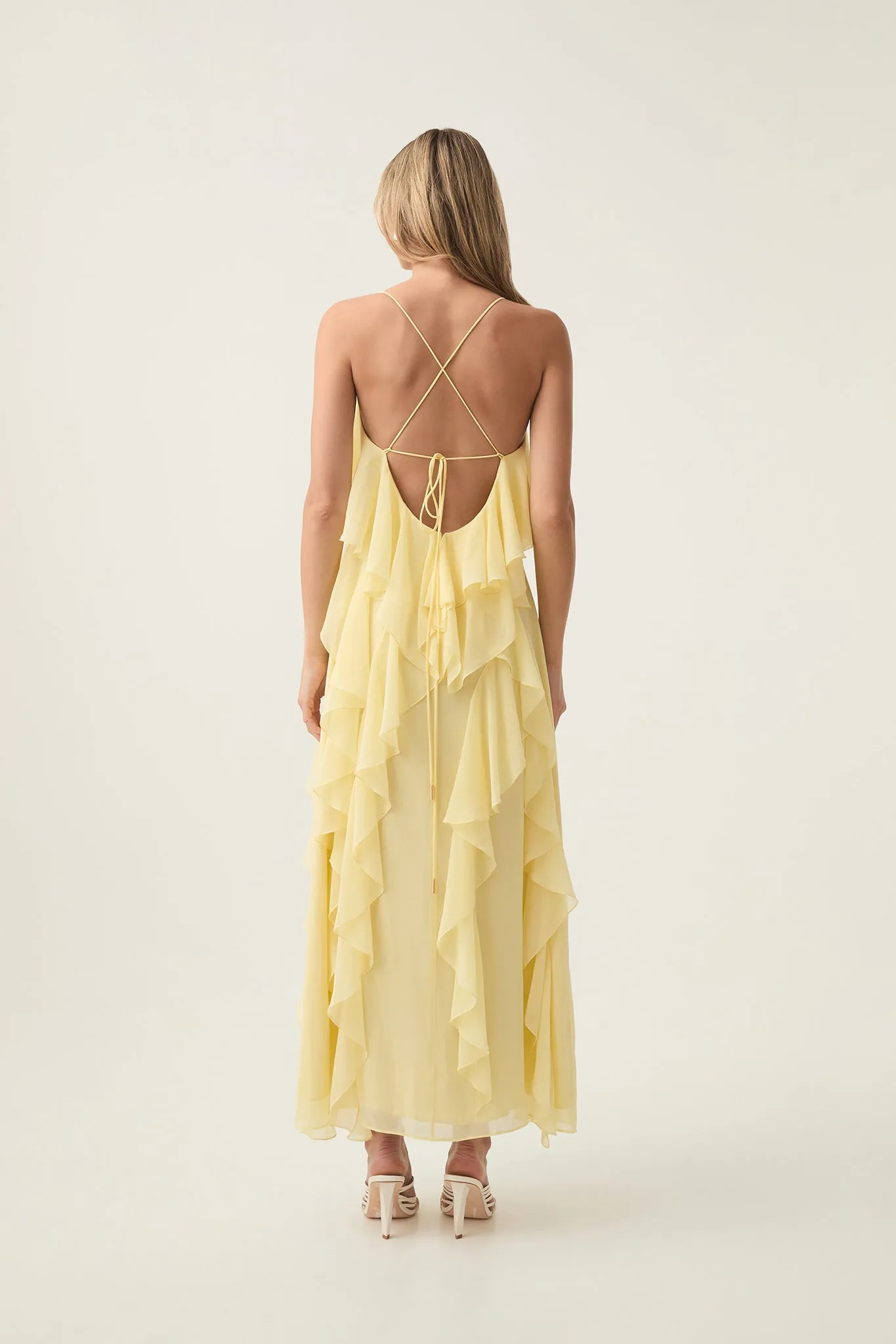 Valentine Frill Maxi Dress