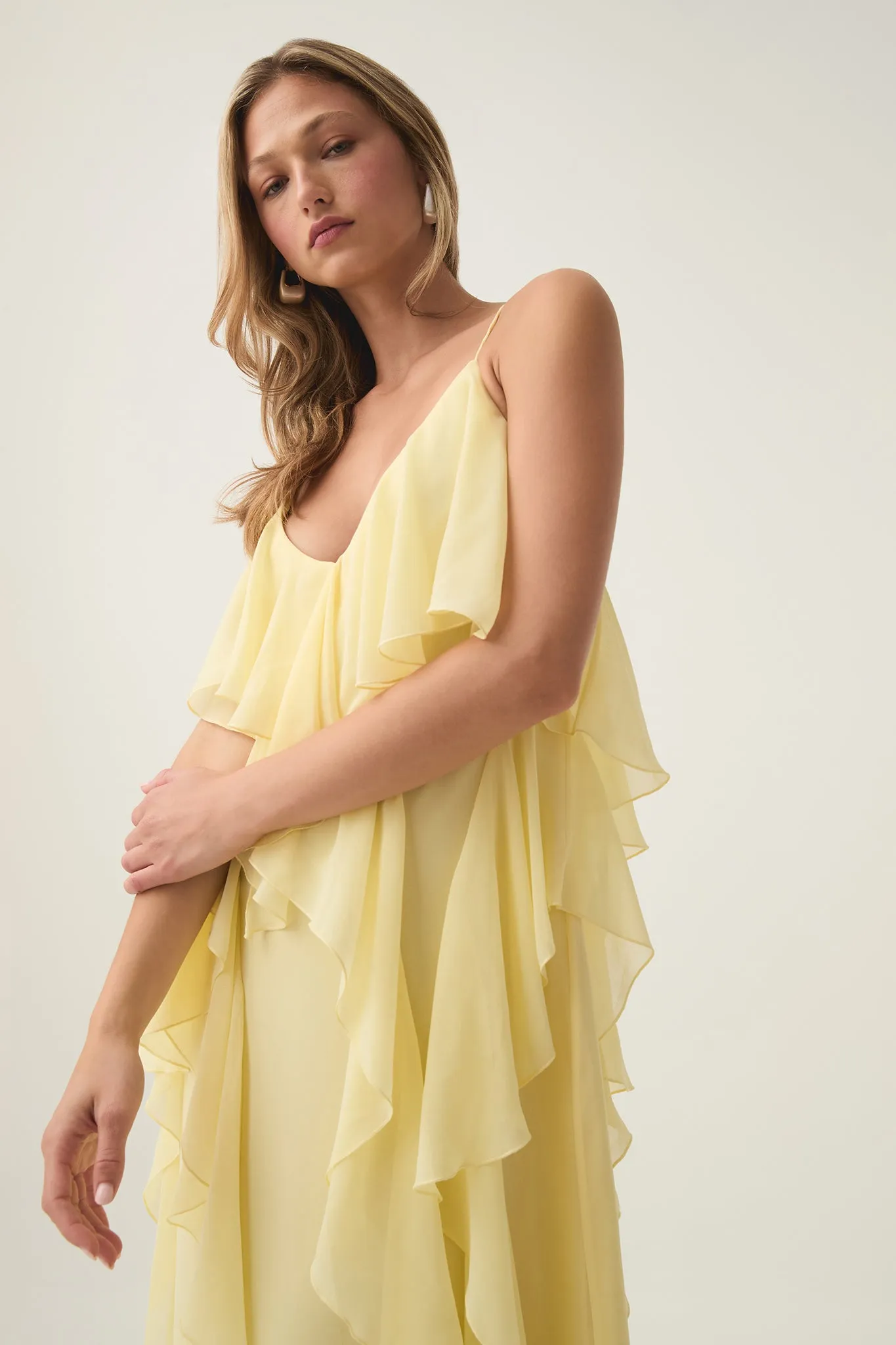 Valentine Frill Maxi Dress