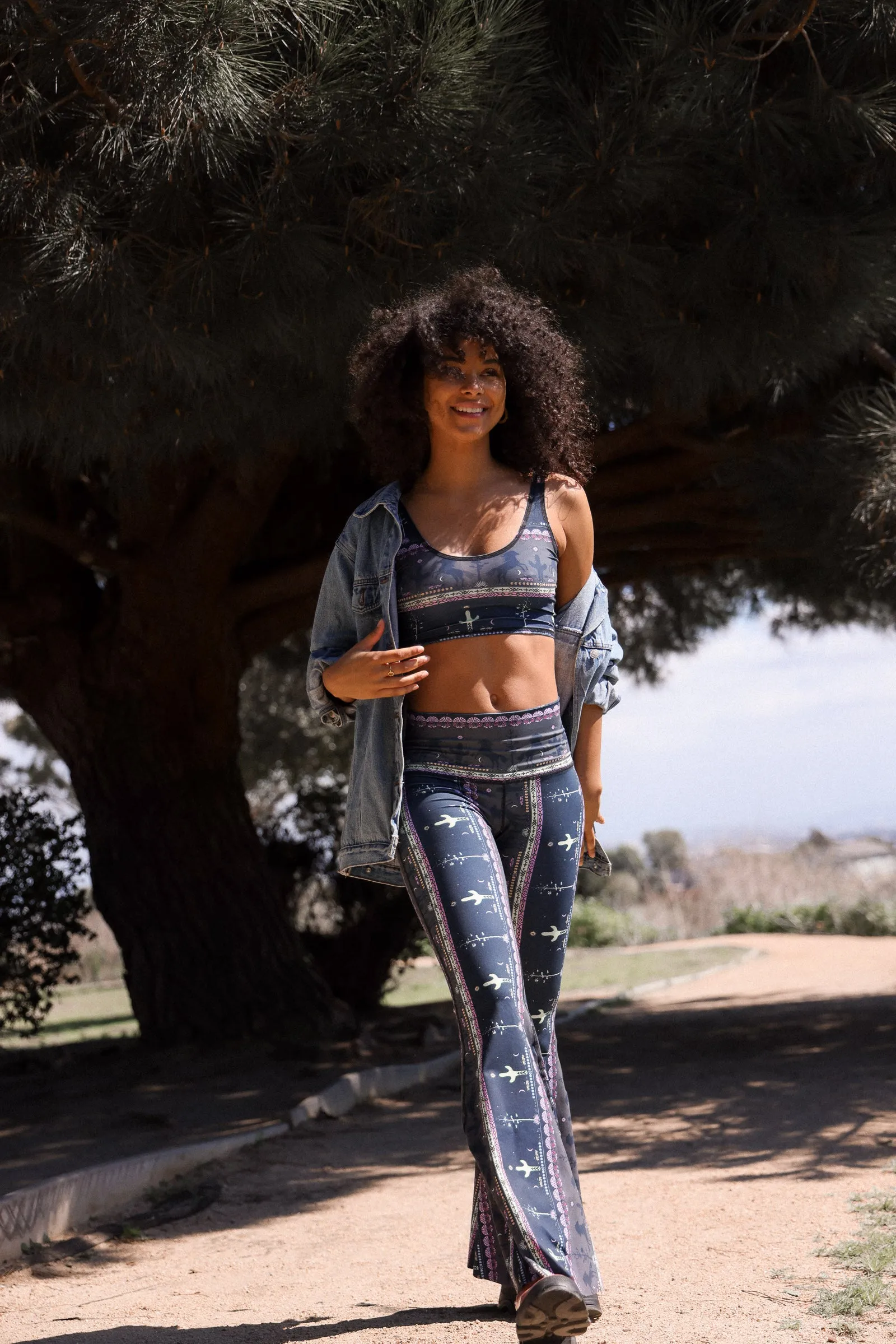 Wild and Free Crop Bell Bottom