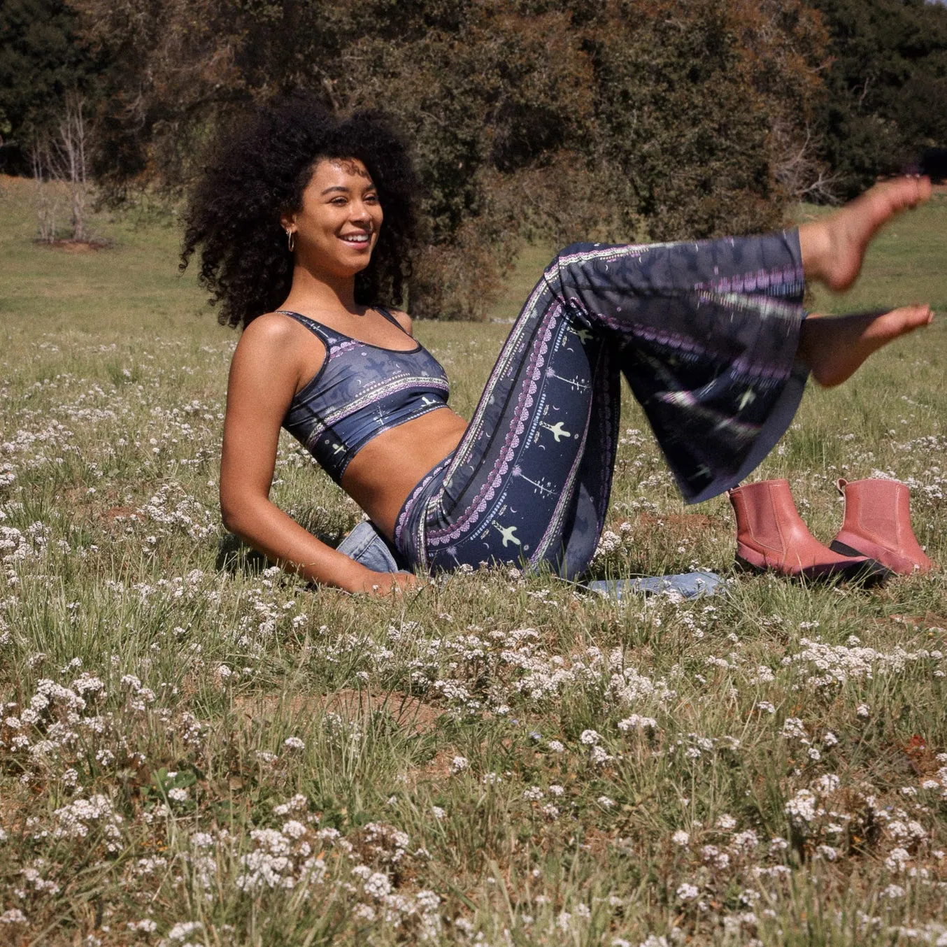 Wild and Free Crop Bell Bottom