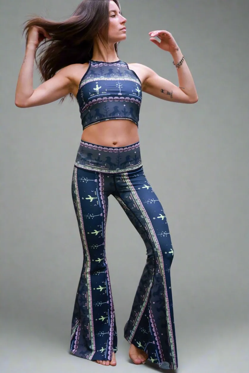 Wild and Free Crop Bell Bottom