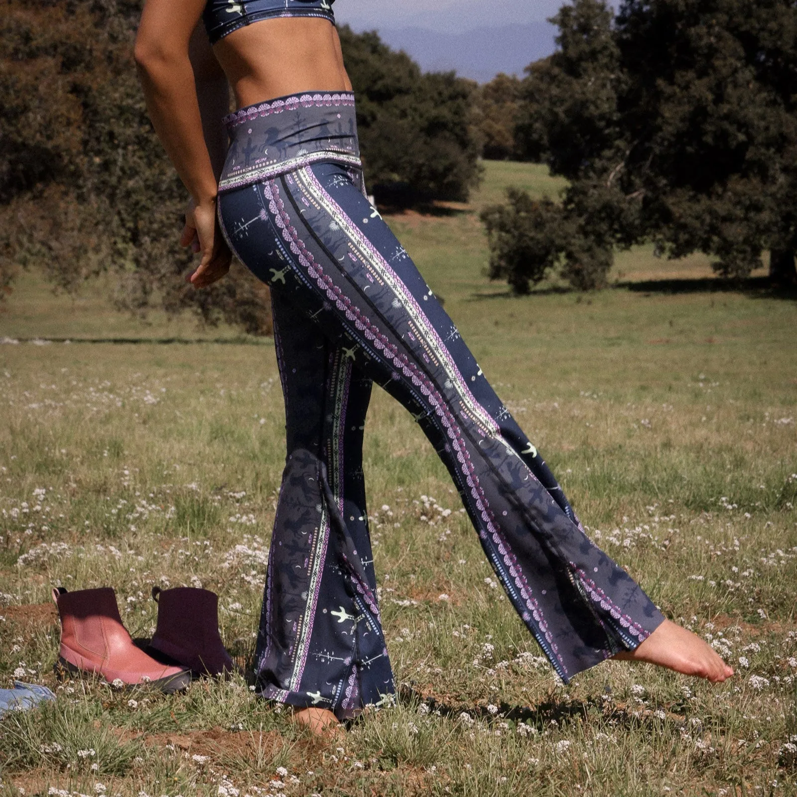 Wild and Free Crop Bell Bottom