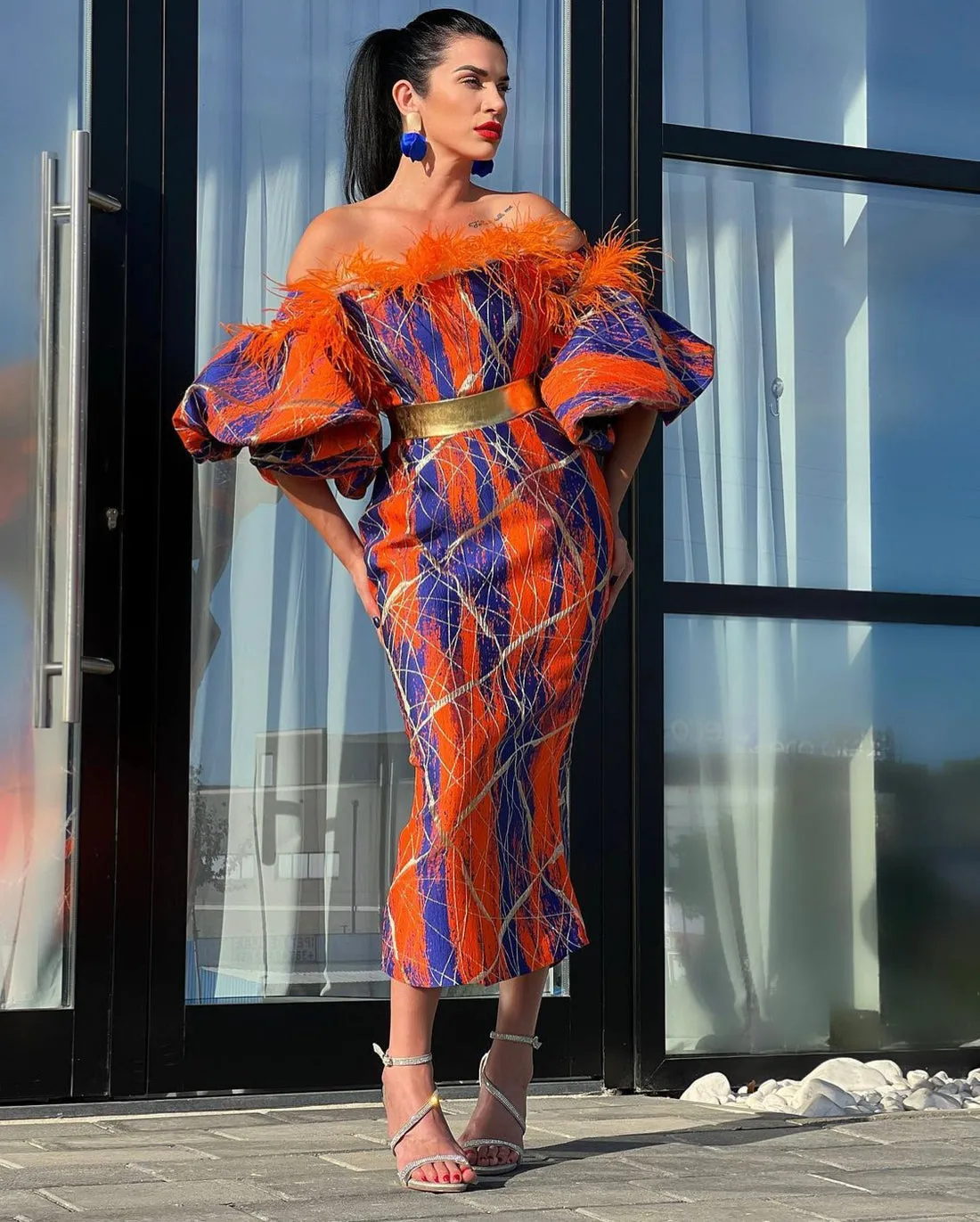 Willa Off Shoulder Evening Dress