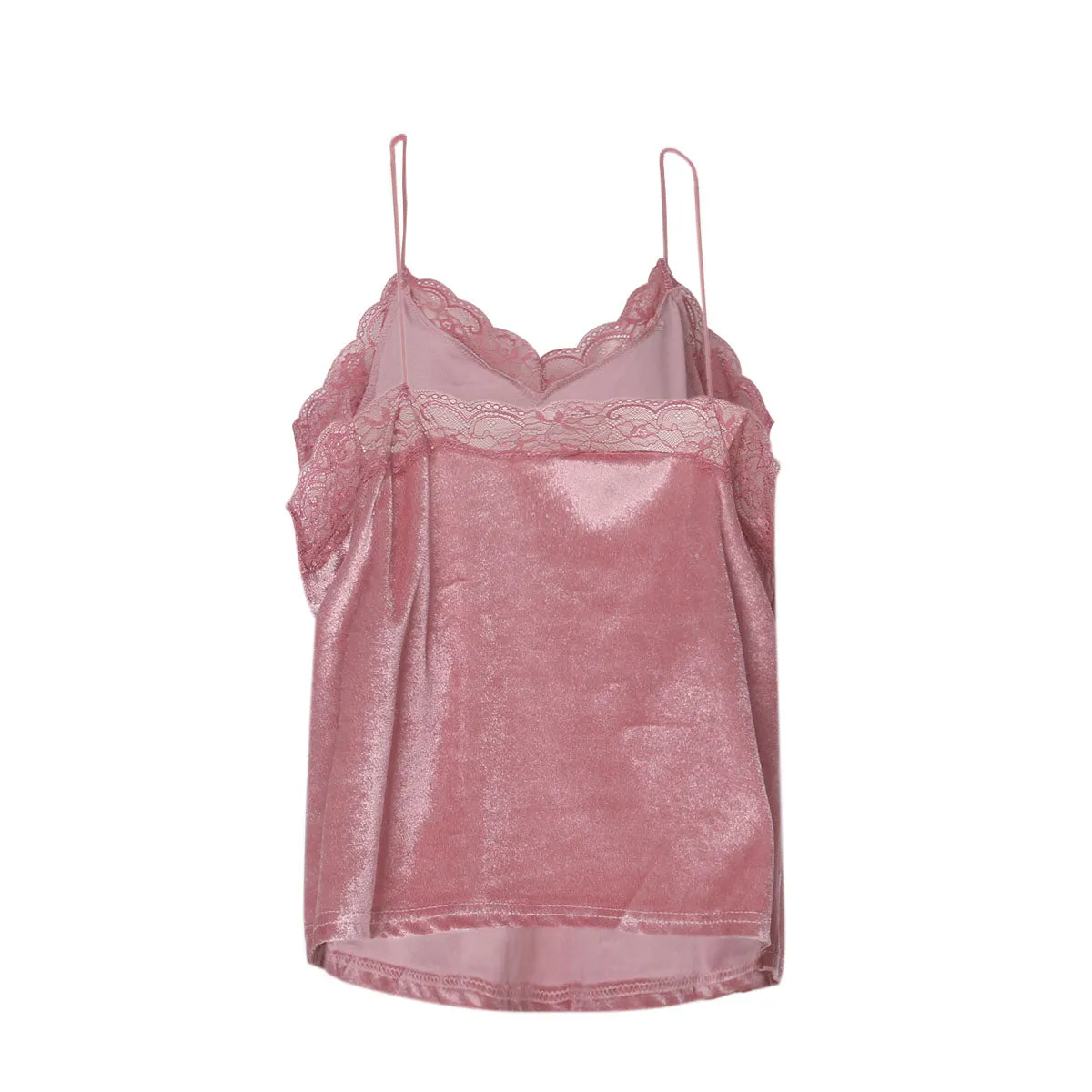 Women's Lace Velvet Cropped Top