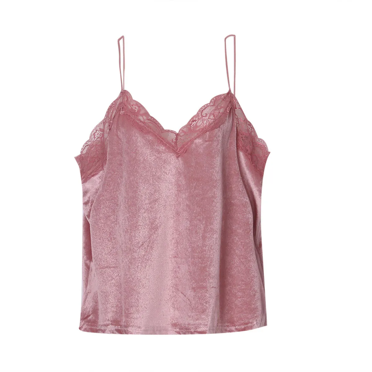 Women's Lace Velvet Cropped Top
